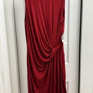 Ralph Lauren Asymmetrical Red Dress